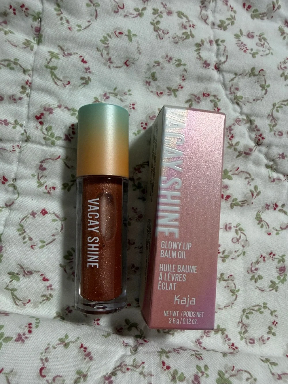 Vacay Shine Glowy Lip Balm Oil - Shimmery Bronze